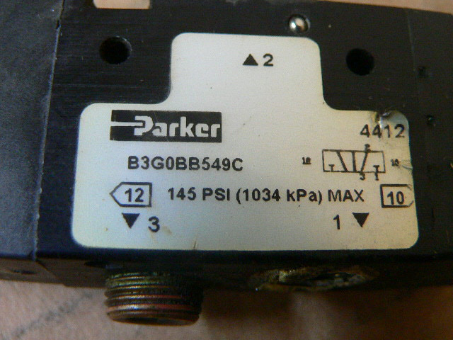 Parker B3G0BB549C Solenoid Air Control Valve Fen Industrial